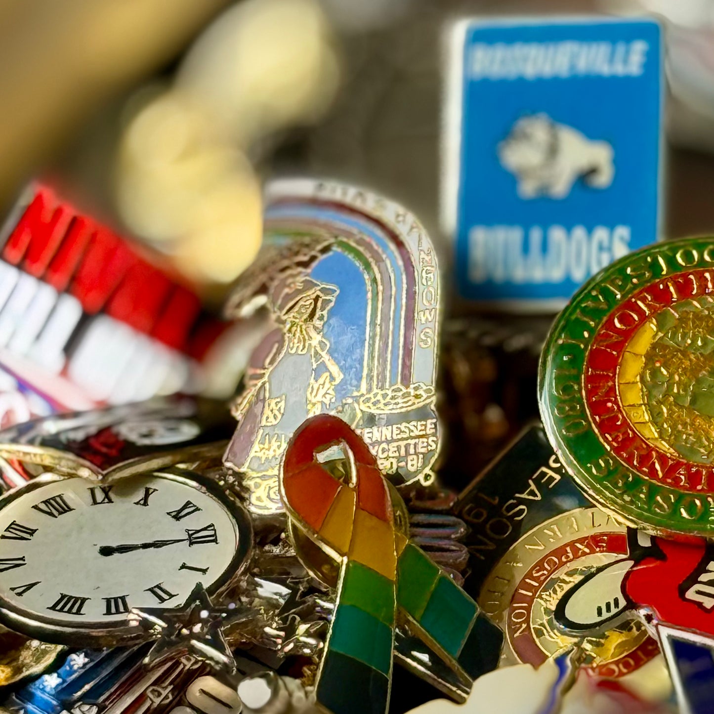 Vintage Enamel Pin Mystery Pull Surprise Lapel Pin Lot Blind Bag Gift
